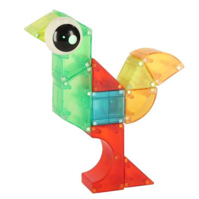 3D construction magnetic bricks LED glowing 32 el.