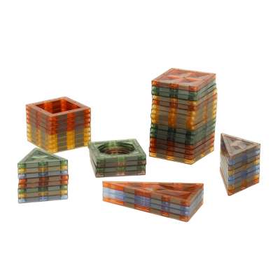 3D construction magnetic bricks glowing animal park 90 el.