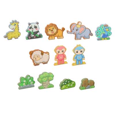 3D magnetic construction blocks luminous animal park 124 el.