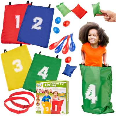 Animation sports set 4-in-1 bags sash bags eggs spoons
