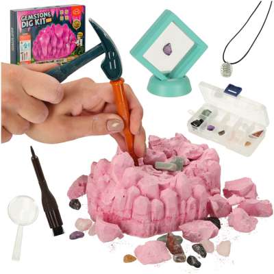 Archaeology set stone minerals 9 el.