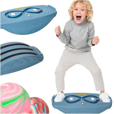 Balance board with ball maze for children navy blue