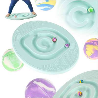 Balance board with ball maze for kids mint