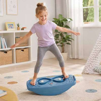 Balancing balance board with maze balance rocker for children navy blue