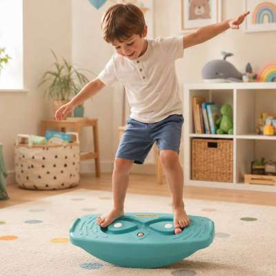 Balancing balance board with maze balance rocker for children turquoise