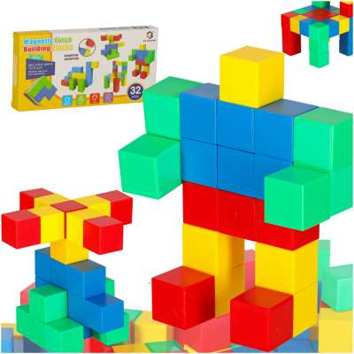 Bulding blocks magnetic cubic 32 el.