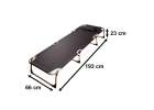 Camping bed folding 193 cm grey 3