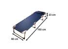 Camping bed folding 193 cm navy blue 3