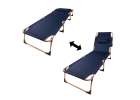 Camping bed folding 193 cm navy blue 4