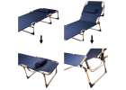 Camping bed folding 193 cm navy blue 5