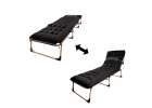 Camping bed with pillow 193 cm black 6