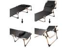 Camping bed with pillow 193 cm black 7