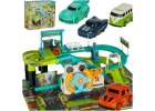 Car track parking garage dinosaur 4 cars 1
