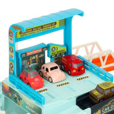 Car track parking space station 6 cars