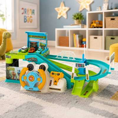 Car track parking steering wheel