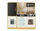 Children's wooden kitchen with fridge gold 2