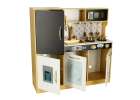 Children's wooden kitchen with fridge gold 4