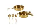 Children's wooden kitchen with fridge gold 10