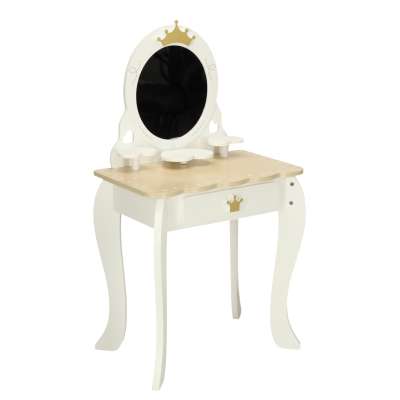 Children's wooden toilette with accessories white