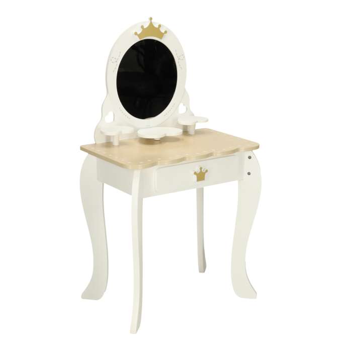 Children's wooden toilette with accessories white