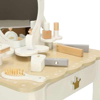 Children's wooden toilette with accessories white