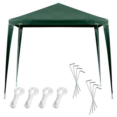 Commercial gazebo pavilion party tent green 2.5 x 2.5 m