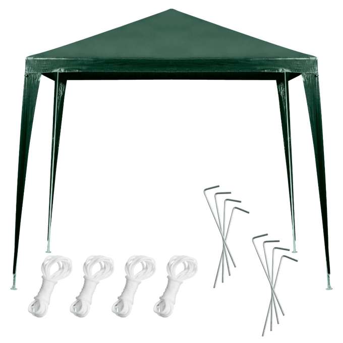 Commercial gazebo pavilion party tent green 2.5 x 2.5 m