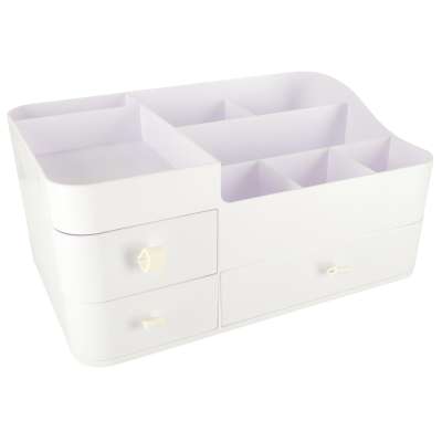 Cosmetics organizer for bathroom casket