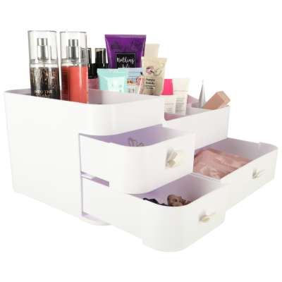 Cosmetics organizer for bathroom casket
