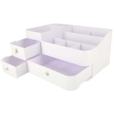 Cosmetics organizer for bathroom casket