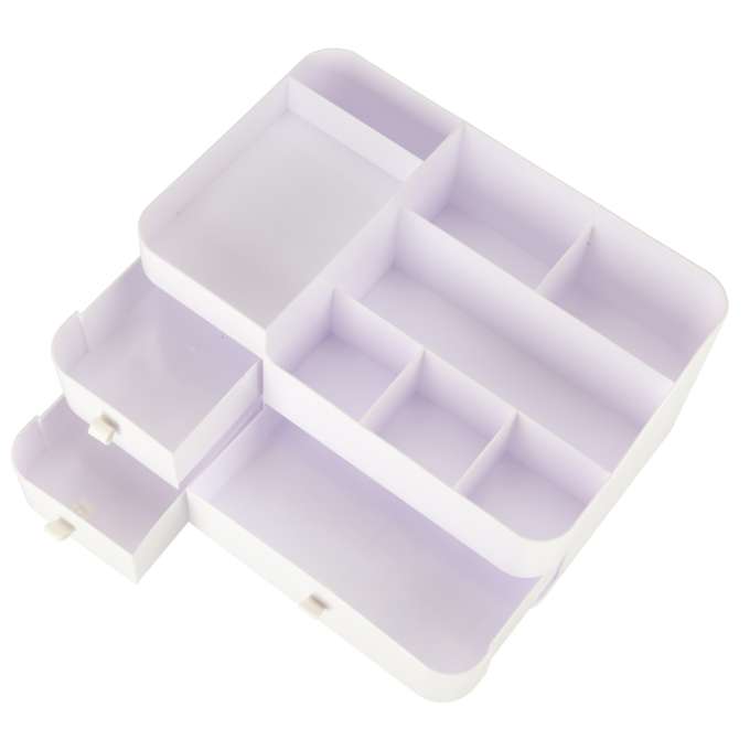 Cosmetics organizer for bathroom casket