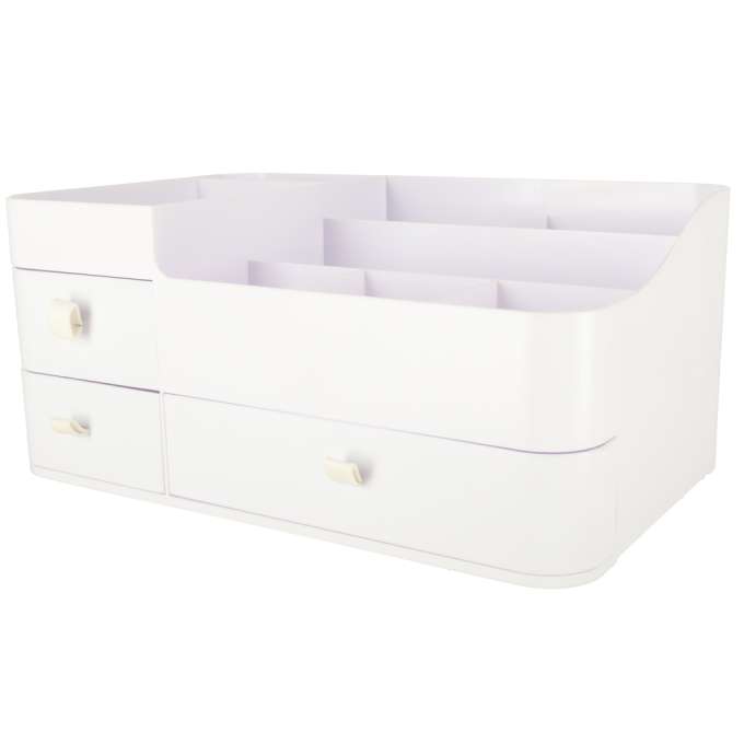 Cosmetics organizer for bathroom casket