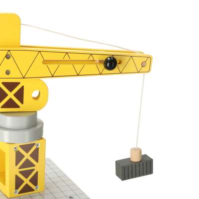 Crane seaport + train ship wooden