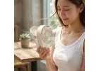 Desk fan clipless wireless USB cooling 3 power levels 11.5cm white 13