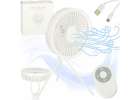 Desk fan wireless USB remote control with light 4 power levels 18cm white 1
