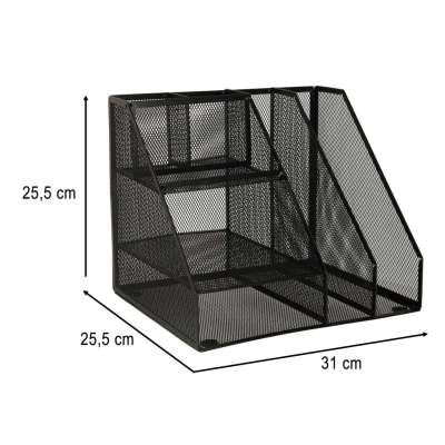 Desk organizer metal desk toolbox 6 compartments