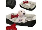 Dog bed 60x45x15cm grey and black 1