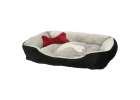 Dog bed 60x45x15cm white and black 2