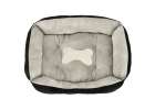 Dog bed 60x45x15cm white and black 6