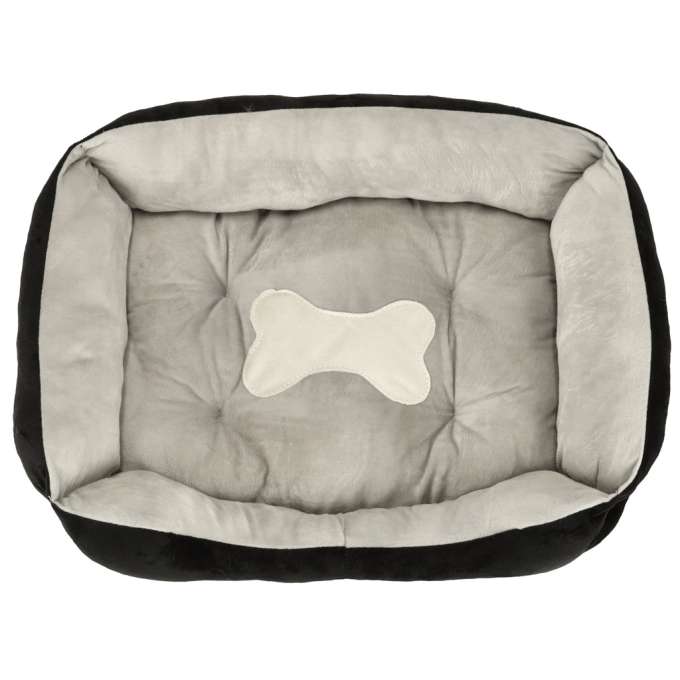 Dog bed 60x45x15cm white and black