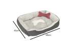 Dog bed 60x45x15cm white and black 8