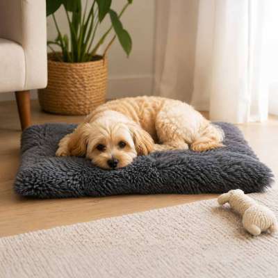 Dog bed mat 65x50cm dark grey