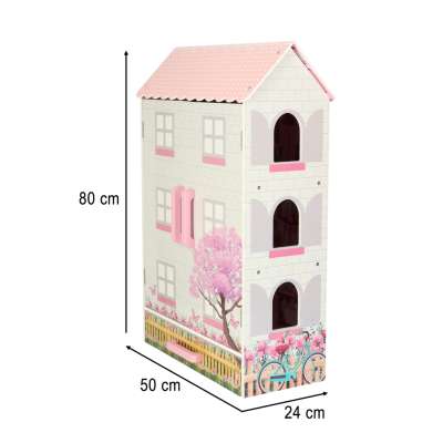 Dolls' house wooden Lulilo Papilio pink 80cm