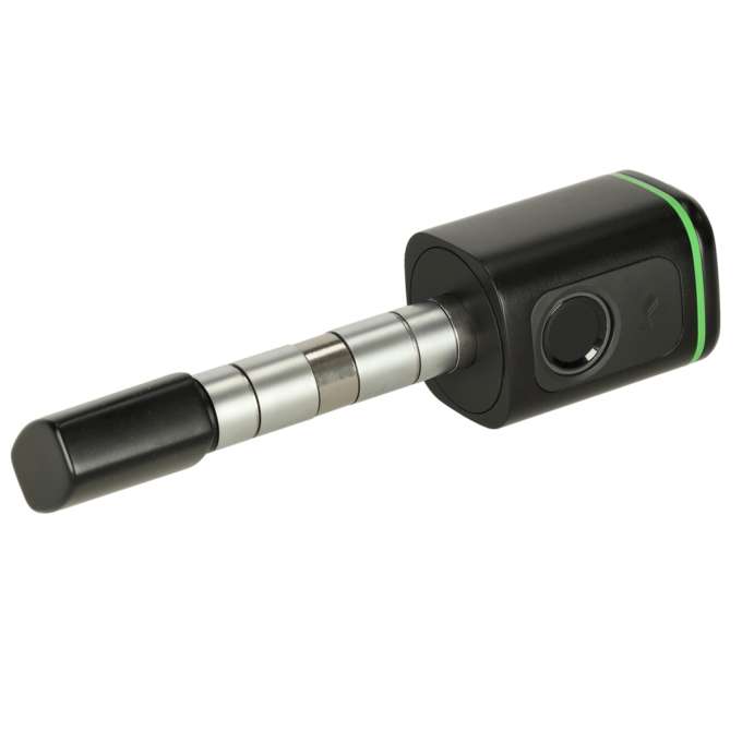 Door lock fingerprint cylinder black