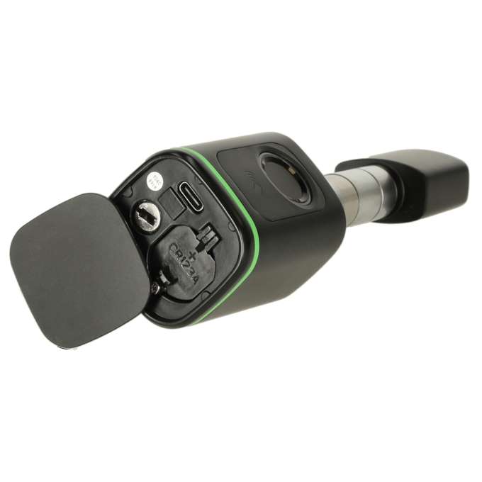 Door lock fingerprint cylinder black