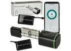 Door lock fingerprint cylinder black 1