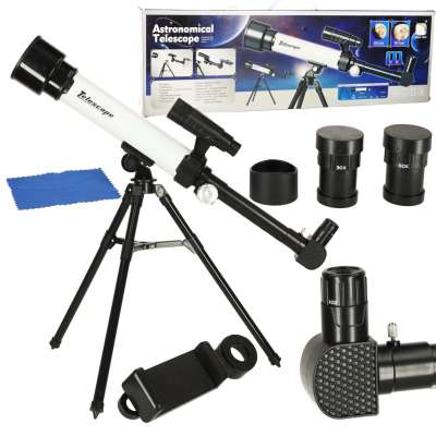Educational astronomical telescope for children on a tripod