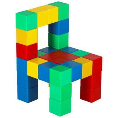 Educational magnetic cubic construction blocks 32 el.