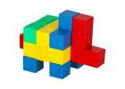 Educational magnetic cubic construction blocks 64 el. 4