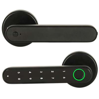 Electronic door lock fingerprint code handle bluetooth